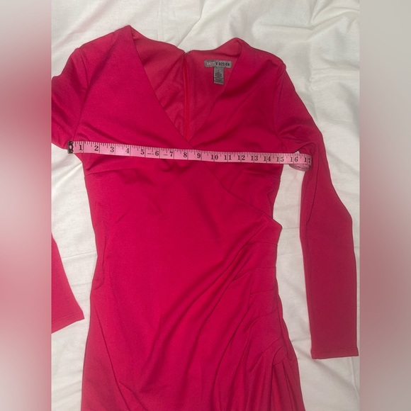 Love x Design Coral Long Sleeve Midi Wrap Dress Size S - Picture 5 of 8